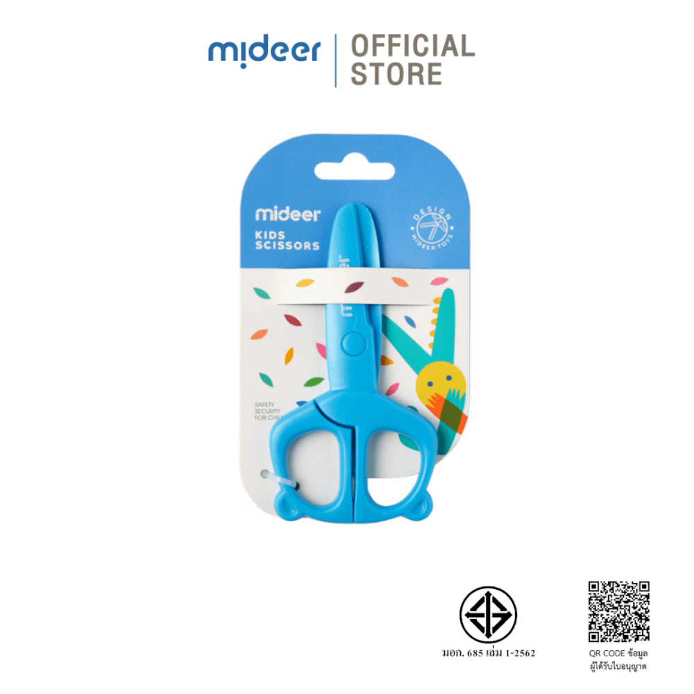 กรรไกรสำหรับเด็ก-สีฟ้า มิเดียร์ MD6123 MIDEER